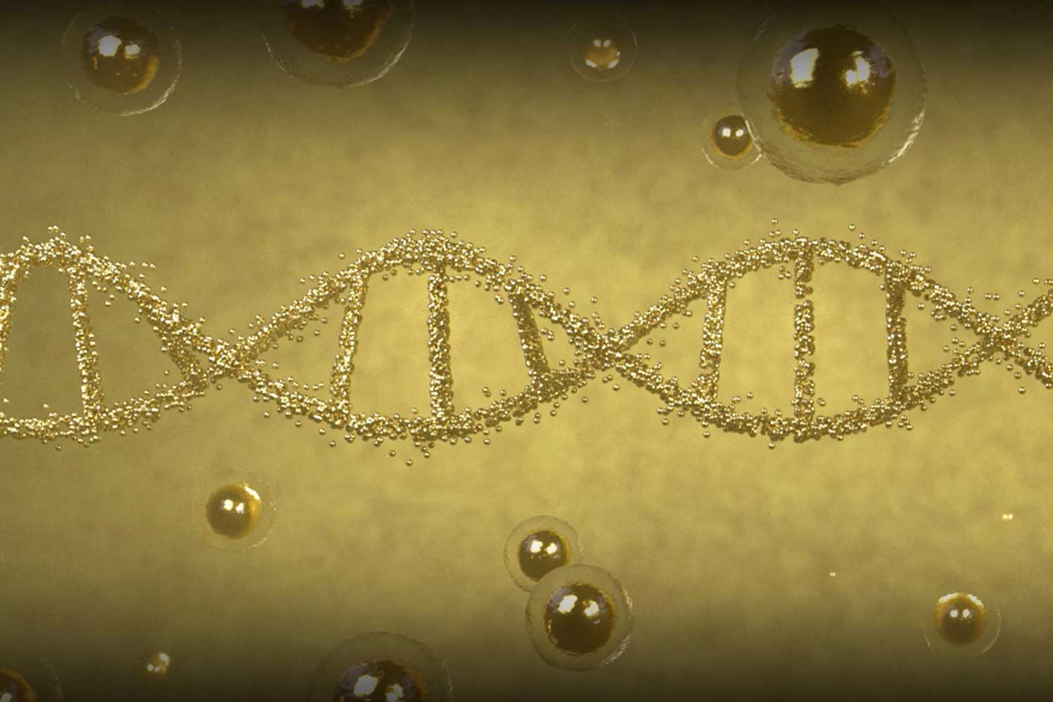 Golden DNA Strand – Website Banner Animation