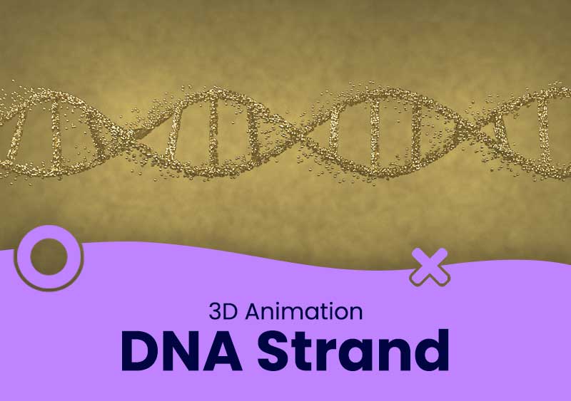Golden DNA Strand – 3D Animation